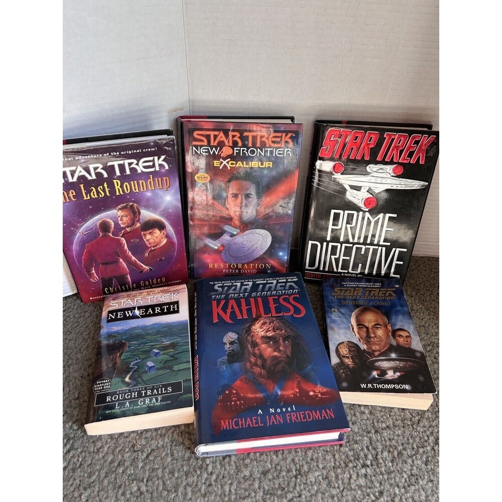 Vintage Star Trek Book Bundle Lot Of 6 Hardcover & Paperback